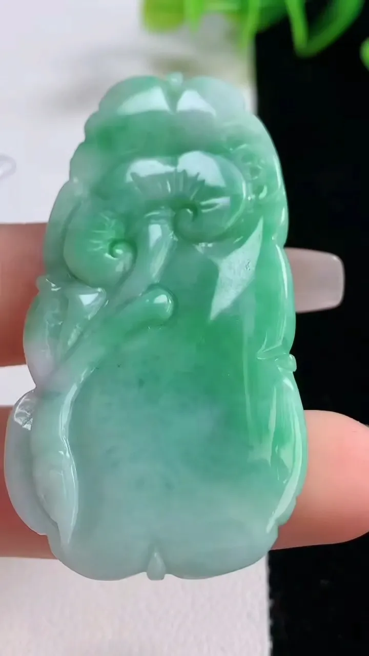 天然A货翡翠年年有余吊坠，尺寸54.3-28-6，重量:17.08g
12月22日