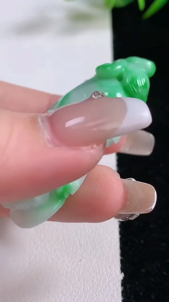 天然A货翡翠貔貅吊坠，尺寸52.5-20.4-11.5，重量:25.09g
12月24日