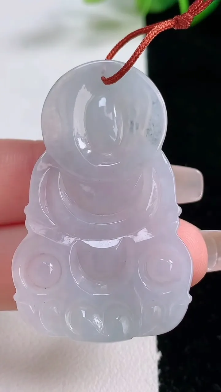 天然A货翡翠观音菩萨吊坠，尺寸46.6-29.2-5.4，重量:11.35g
12月24日