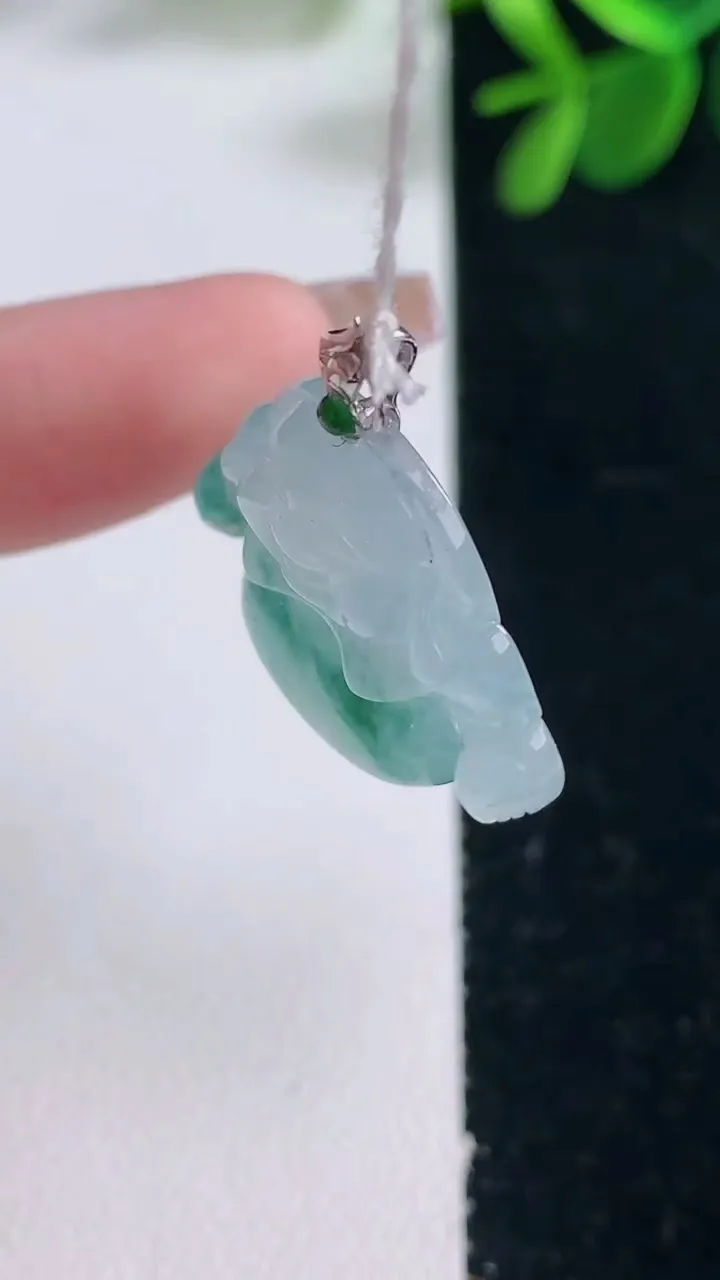 天然A货翡翠种飘花佛公吊坠，尺寸22-25.5-6，重量:5.30g
12月26日