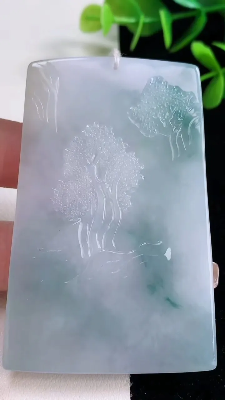 天然A货翡翠飘花观音菩萨吊坠，尺寸70-45-5.7，重量:46.28g
12月27日