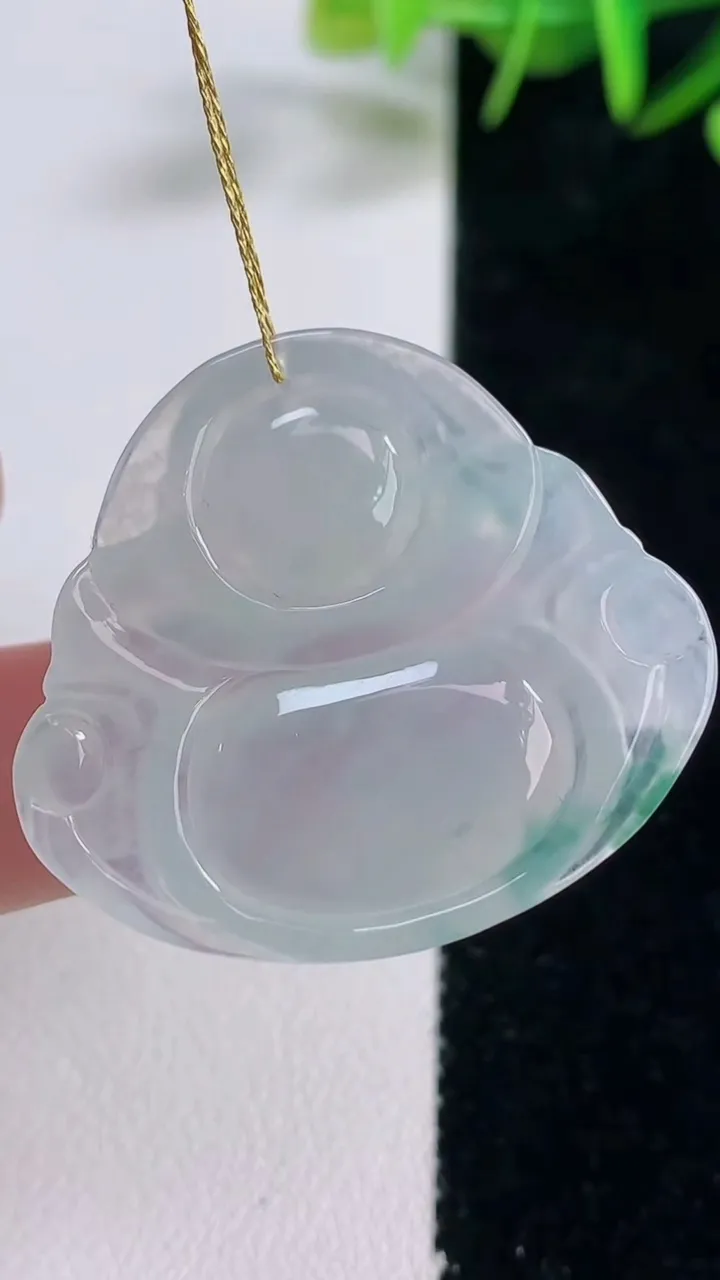 天然A货翡翠种飘花佛公吊坠，尺寸30.4-34.6-6.2，重量:9.73g
12月28日