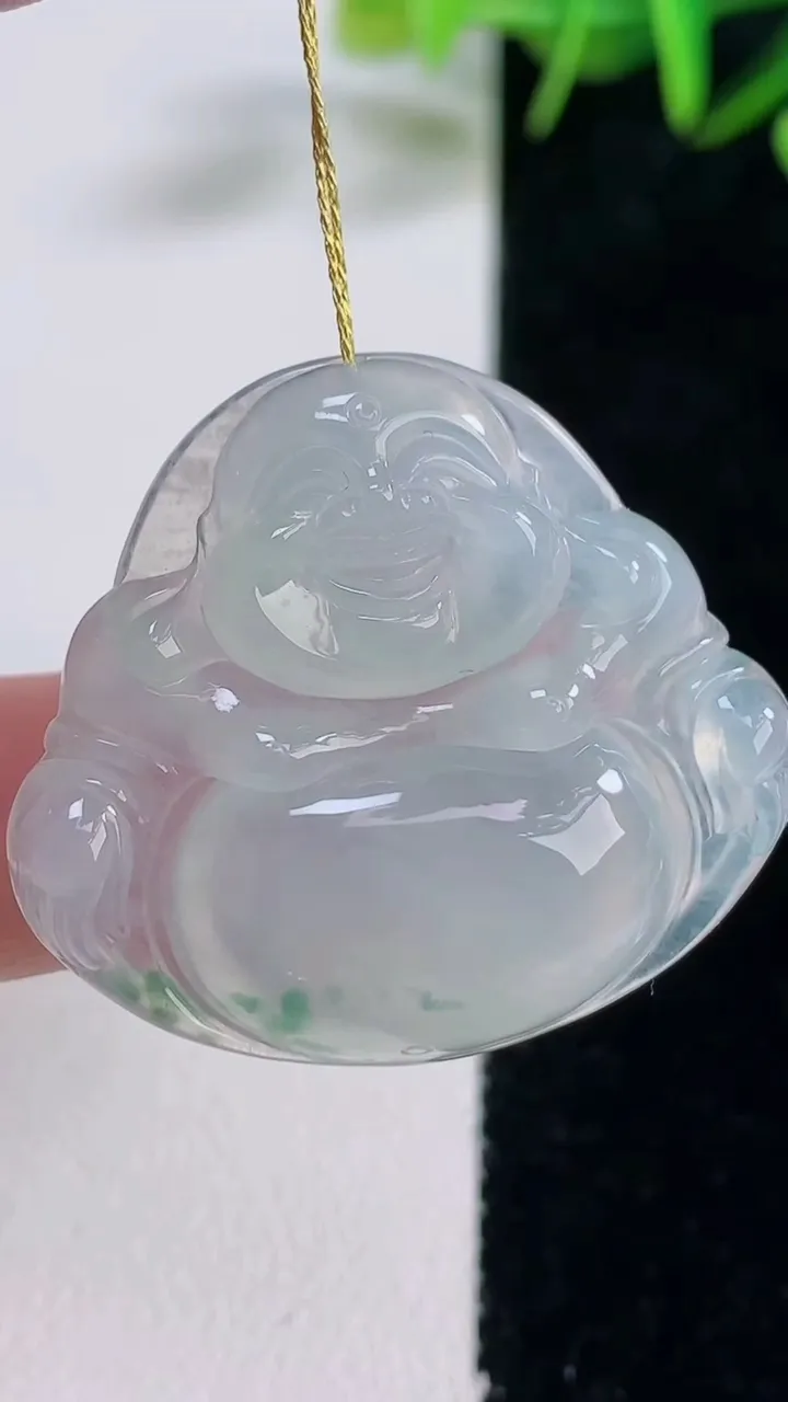 天然A货翡翠种飘花佛公吊坠，尺寸30.4-34.6-6.2，重量:9.73g
12月28日