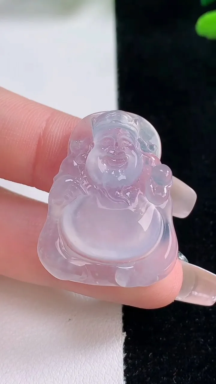 天然A货翡翠种紫罗兰财神爷吊坠，尺寸31.8-25.5-5.9，重量:8.06g
12月29日