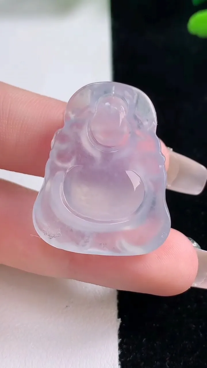 天然A货翡翠种紫罗兰财神爷吊坠，尺寸31.8-25.5-5.9，重量:8.06g
12月29日