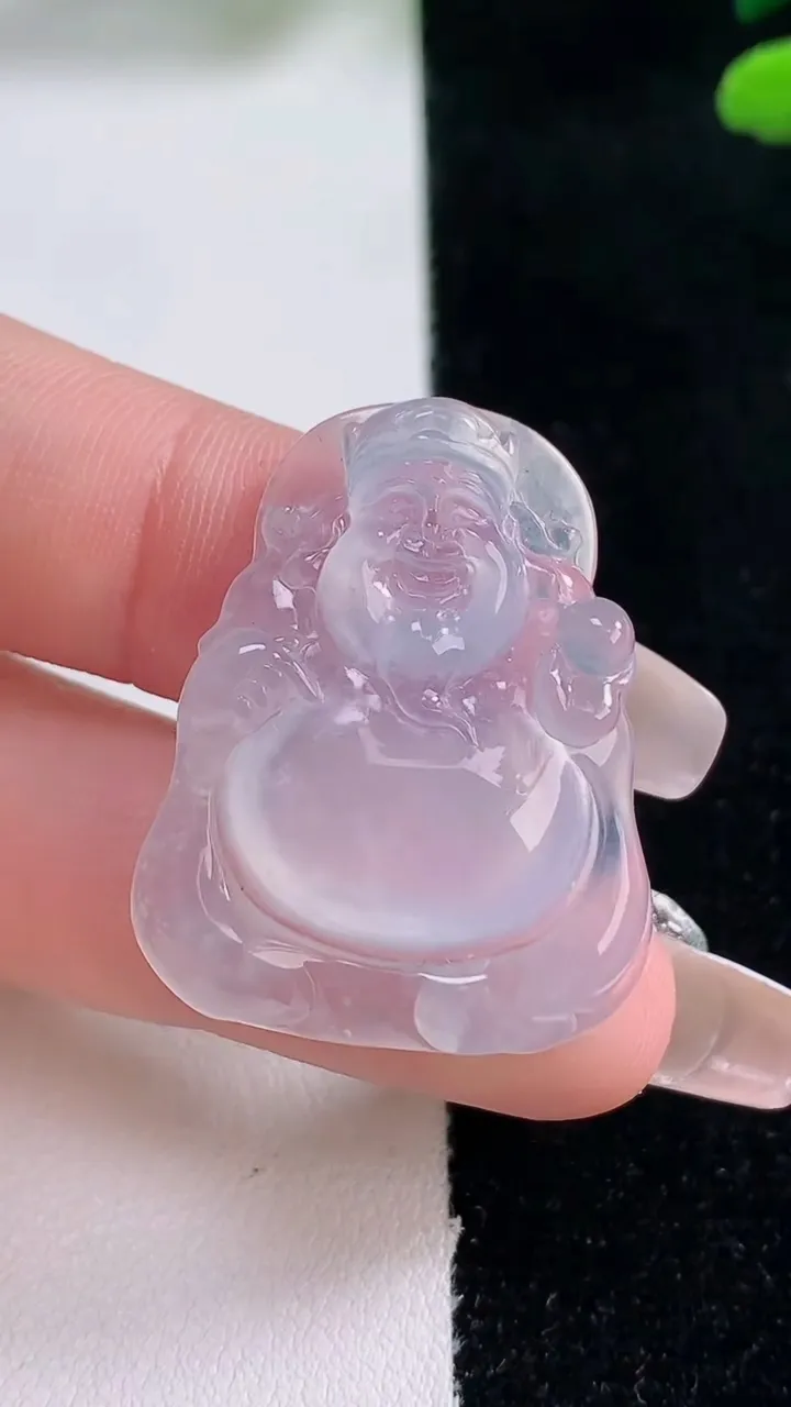 天然A货翡翠种紫罗兰财神爷吊坠，尺寸31.8-25.5-5.9，重量:8.06g
12月29日