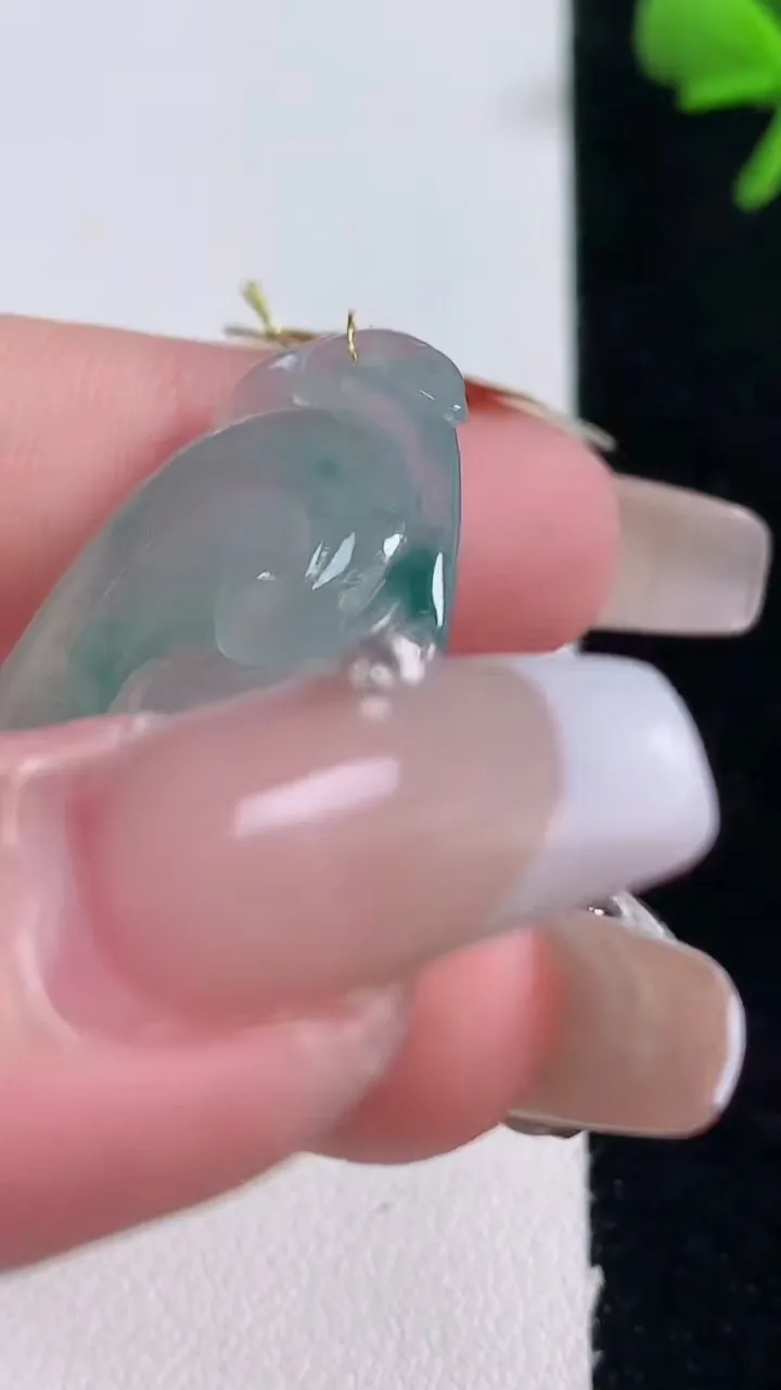 天然A货翡翠冰种飘花如意吊坠，尺寸36-23.6-4.4，重量:7.06g
12月30日