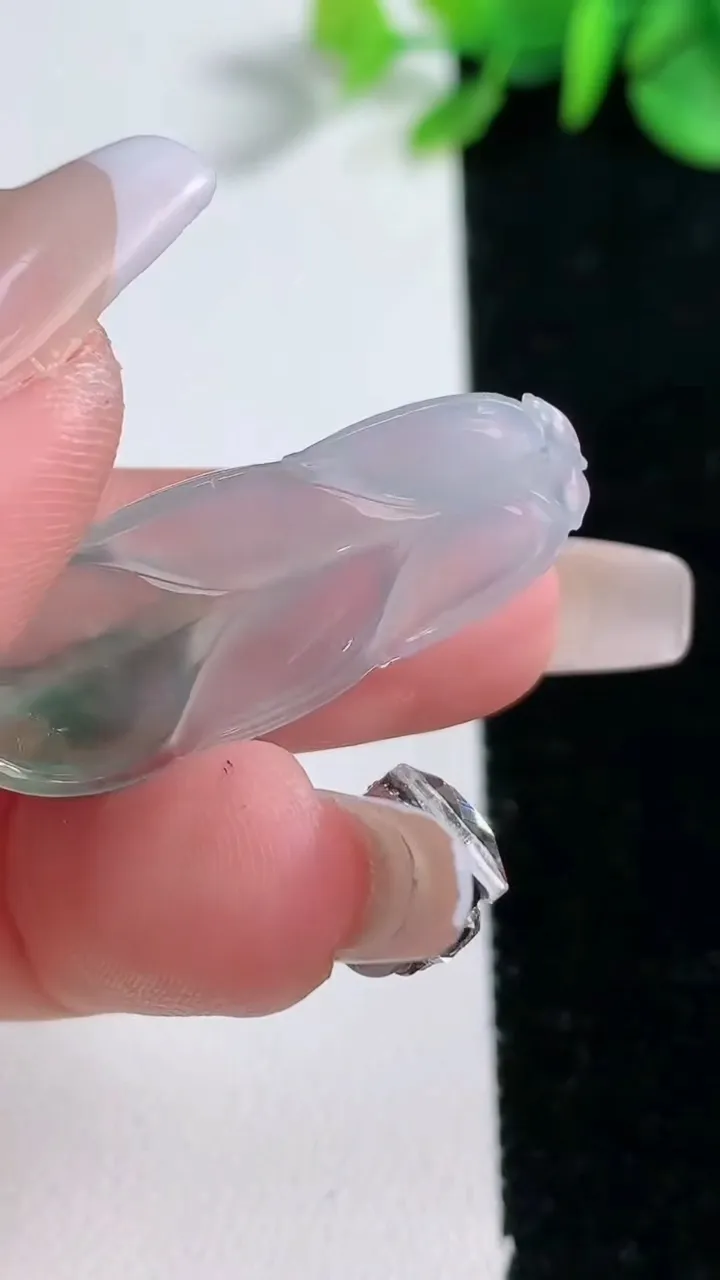 天然A货翡翠冰种飘花金枝玉叶 叶子吊坠，尺寸33.3-13.3-3.5，重量:3.35g
12月30日