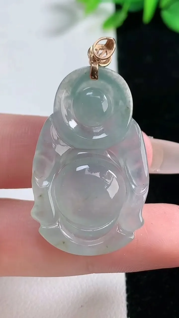 天然A货翡翠站佛 佛公吊坠，尺寸36.2-22.2-7，重量:8.96g
12月31日