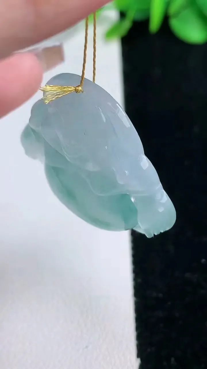 天然A货翡翠种飘花佛公吊坠，尺寸33-35.2-7.3，重量:12.71g
12月31日