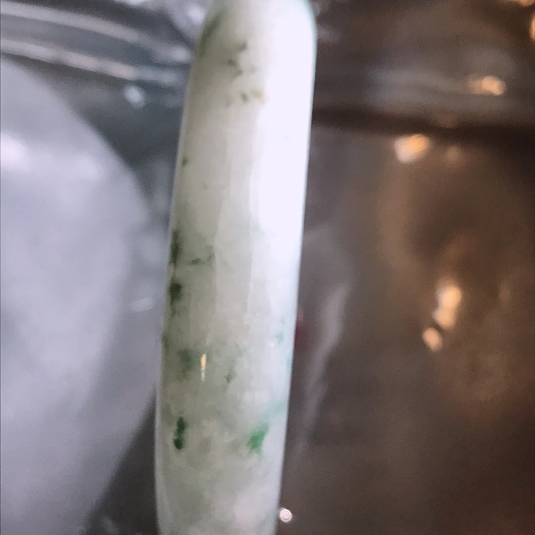 天然A货翡翠60.8/13.6/9.4老坑精美冰润飘花手镯大圈口宽边玉手镯