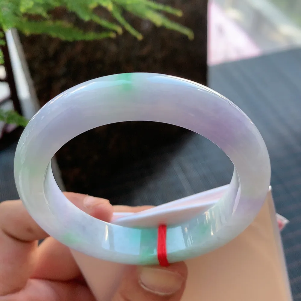 正圈冰糯春彩 无瑕 尺寸:54.7/12.5/8 超美