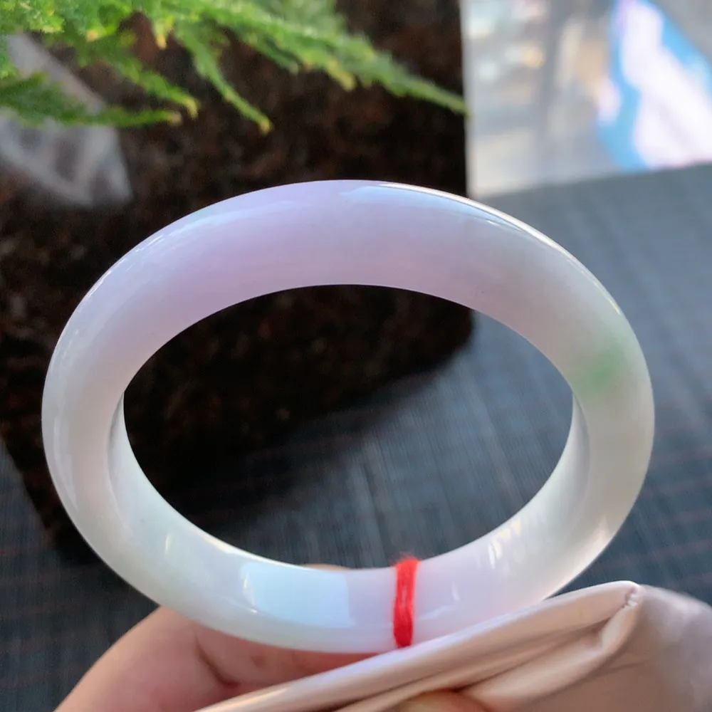 正圈冰糯春彩 无瑕 尺寸:60.8/12.5/9.1 大圈口