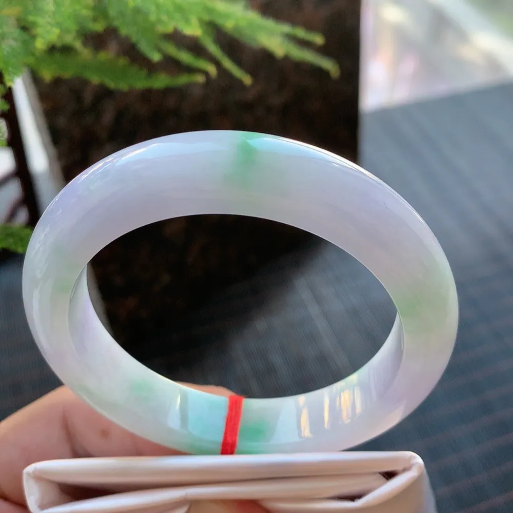 正圈冰糯春彩 无瑕 尺寸:54.7/12.5/8 超美