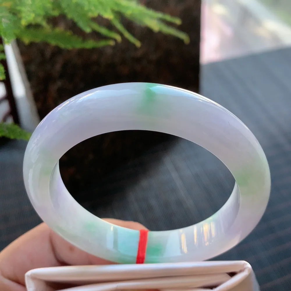 正圈冰糯春彩 无瑕 尺寸:54.7/12.5/8 超美