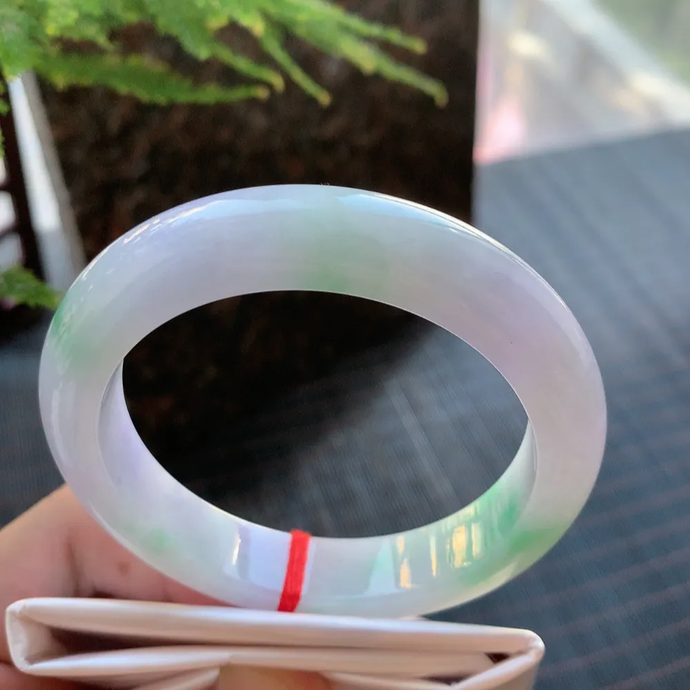 正圈冰糯春彩 无瑕 尺寸:54.7/12.5/8 超美