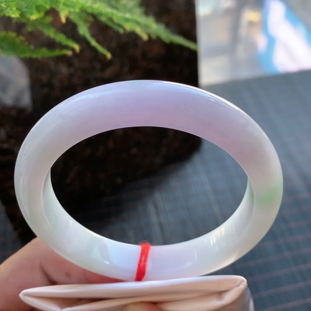 正圈冰糯春彩 无瑕 尺寸:60.8/12.5/9.1 大圈口