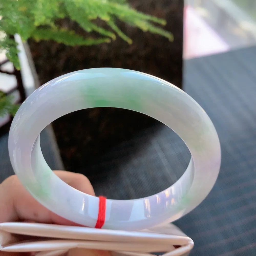 正圈冰糯春彩 无瑕 尺寸:54.7/12.5/8 超美