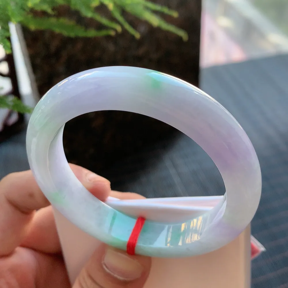 正圈冰糯春彩 无瑕 尺寸:54.7/12.5/8 超美