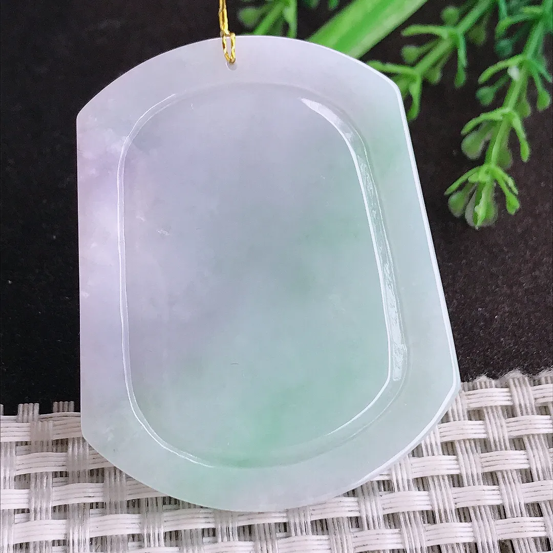 天然a货翡翠53/43/5.6老坑秀气温润不动明王吊坠翡翠玉挂件