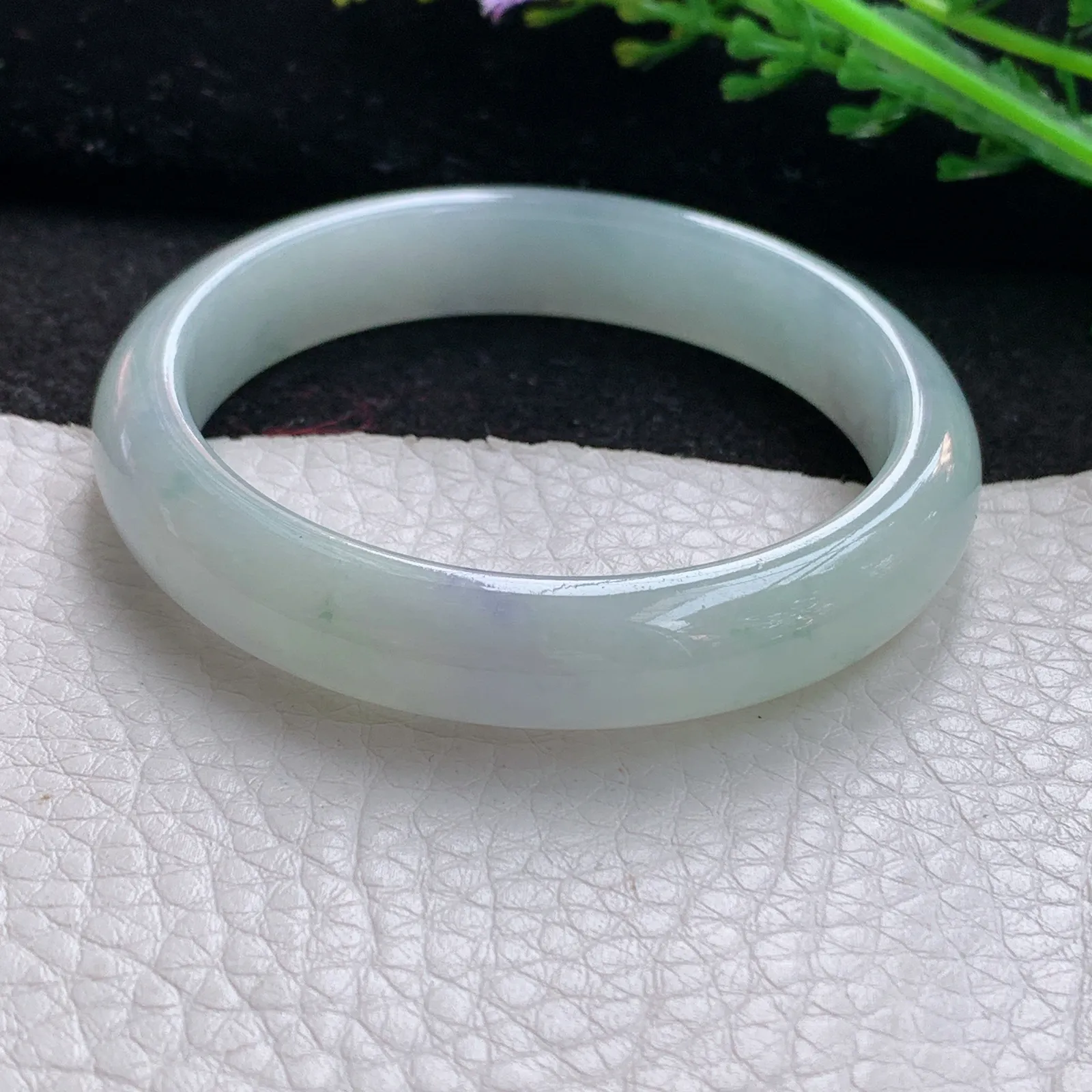 xx小圈口51*10.8*6.3平安镯 缅甸翡翠a货玉手镯清秀宽边玉手环