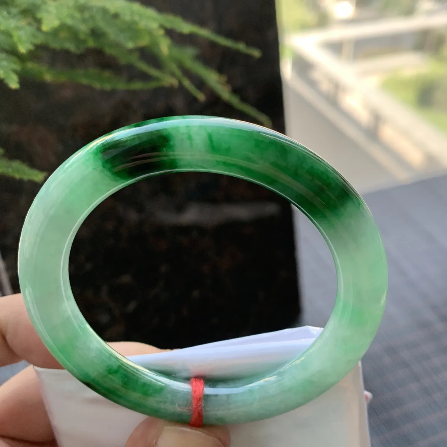 圆条冰糯辣绿 微纹 尺寸:54.1/9.3 色辣