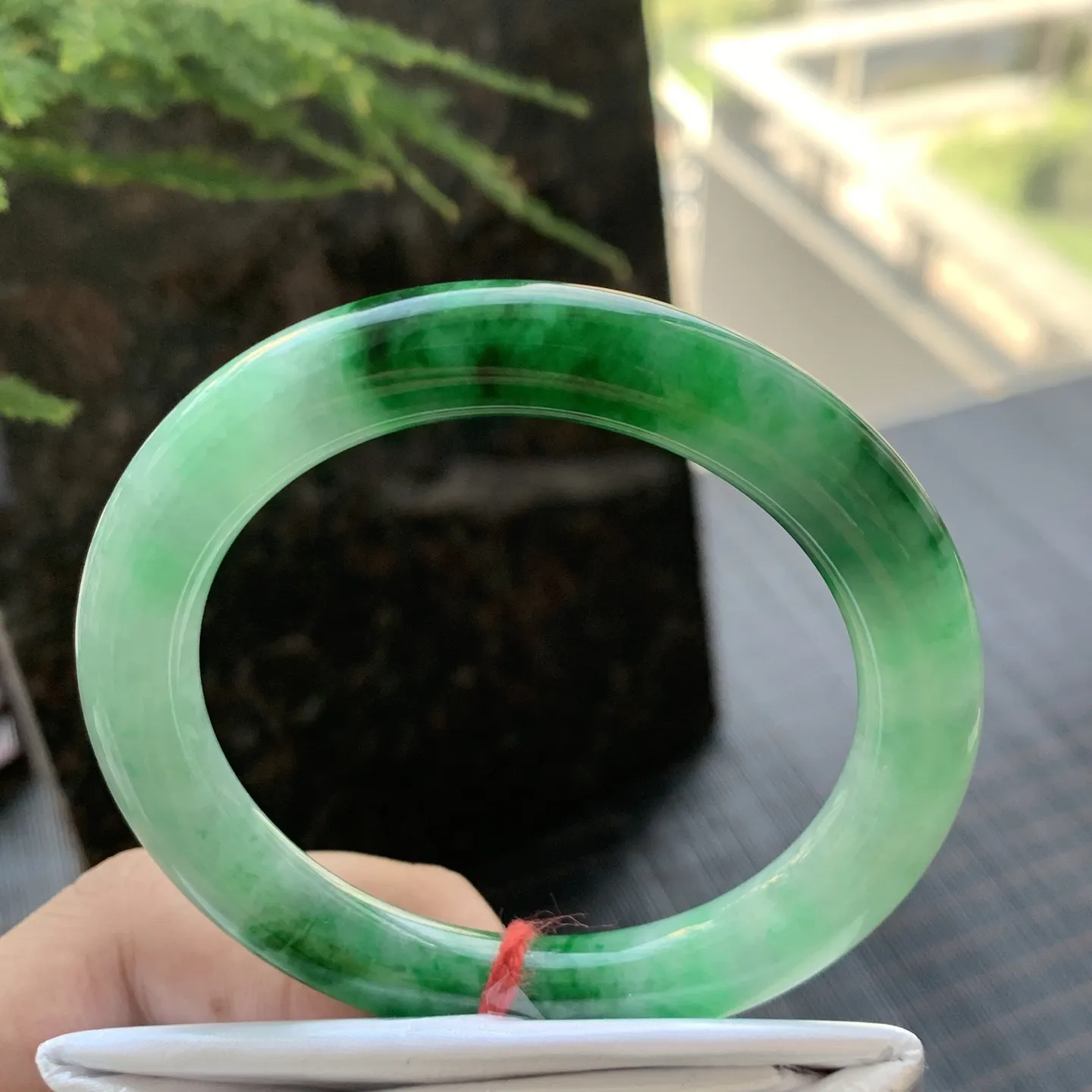 圆条冰糯辣绿 微纹 尺寸:54.1/9.3 色辣