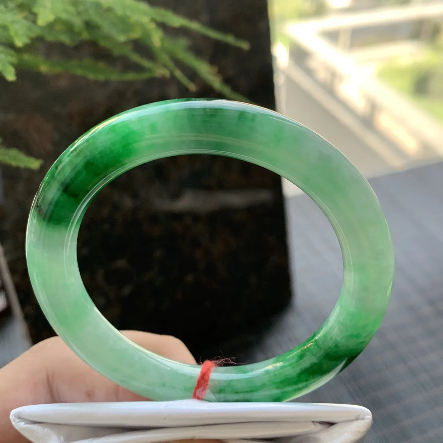 圆条冰糯辣绿 微纹 尺寸:54.1/9.3 色辣