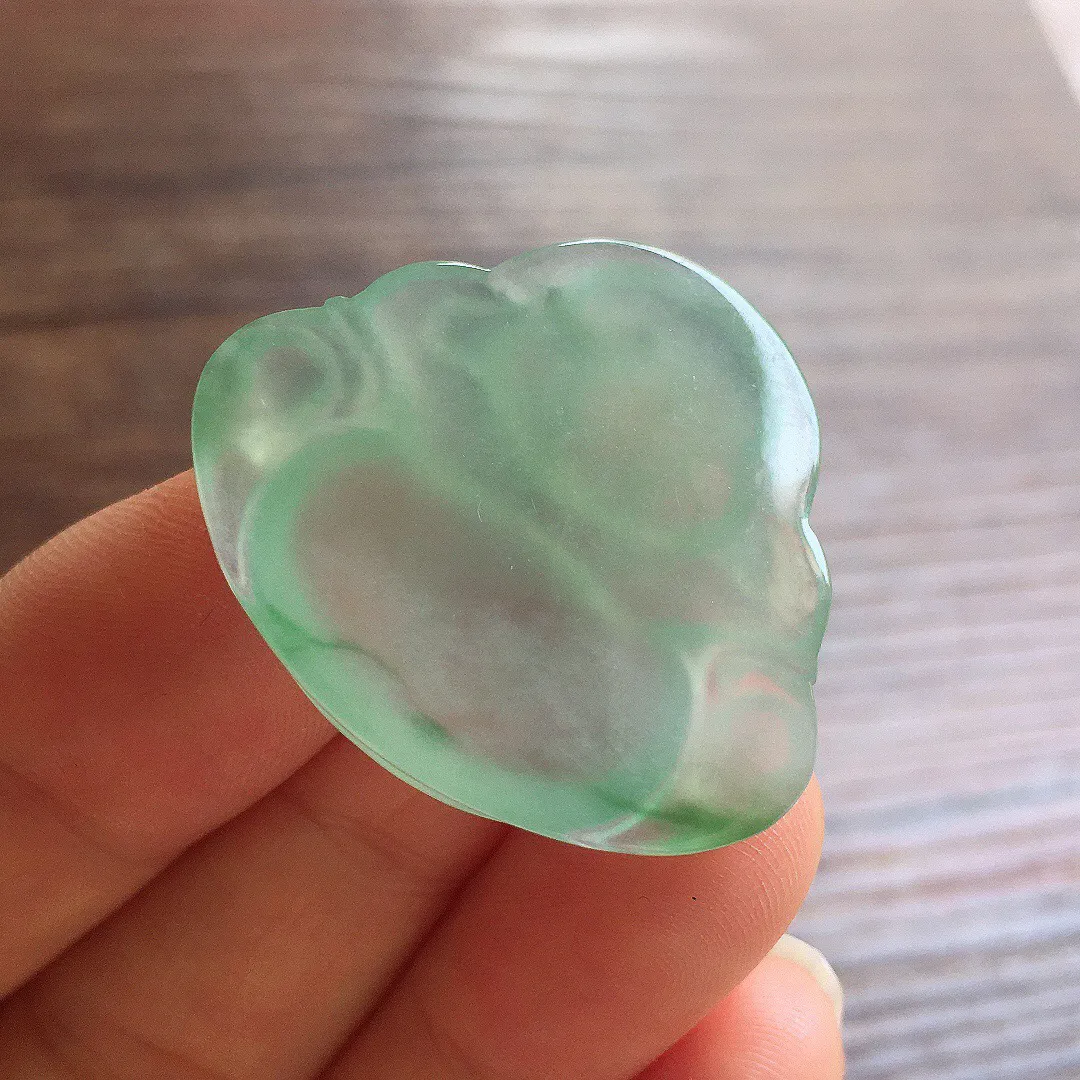 冰晴底笑佛，冰润细腻，品相饱满，种水足 尺寸27.9*31.2*5.9