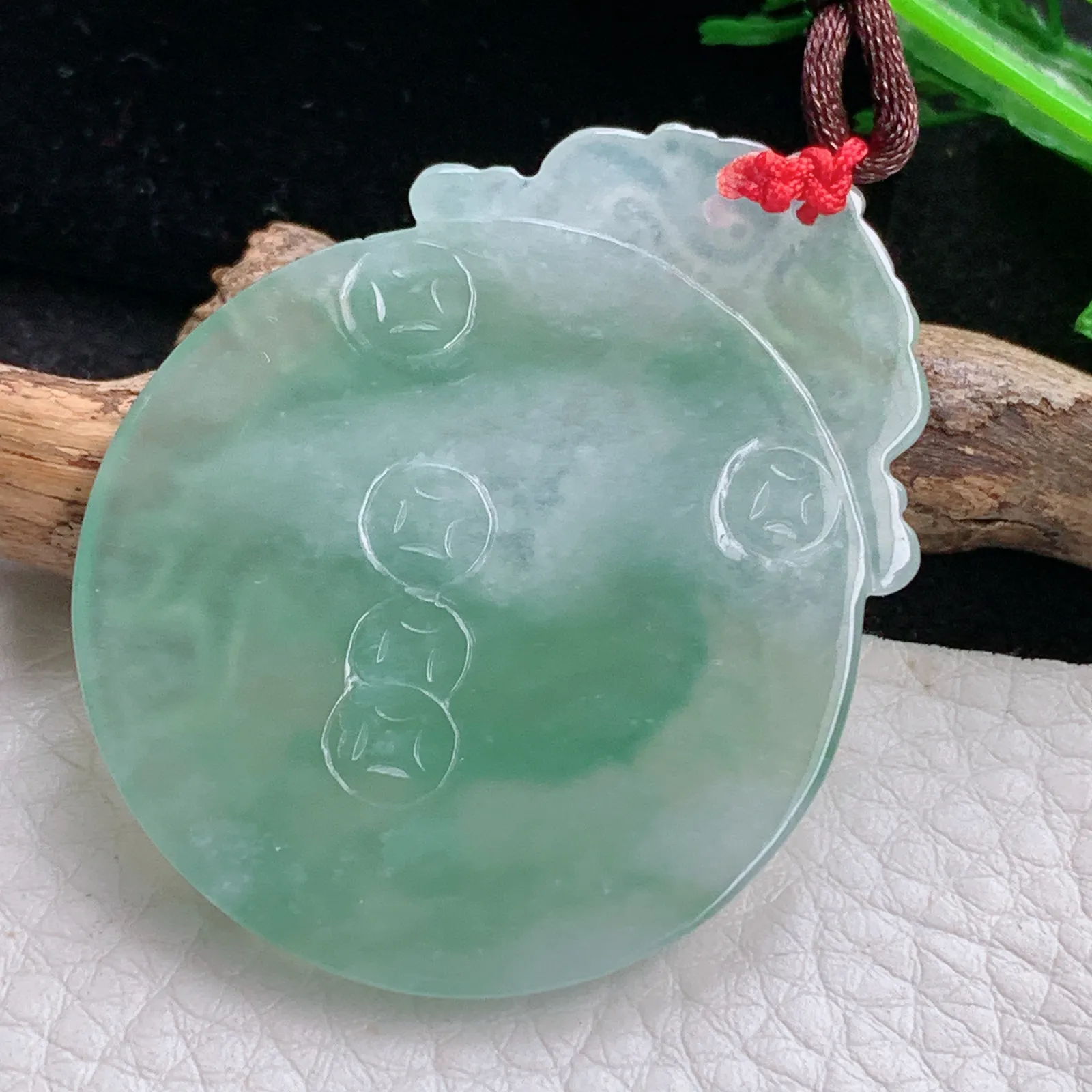 bg自然光48.5*38.9*5.7天然缅甸翡翠冰晴金鸡独立 生肖鸡玉吊坠 毛衣坠