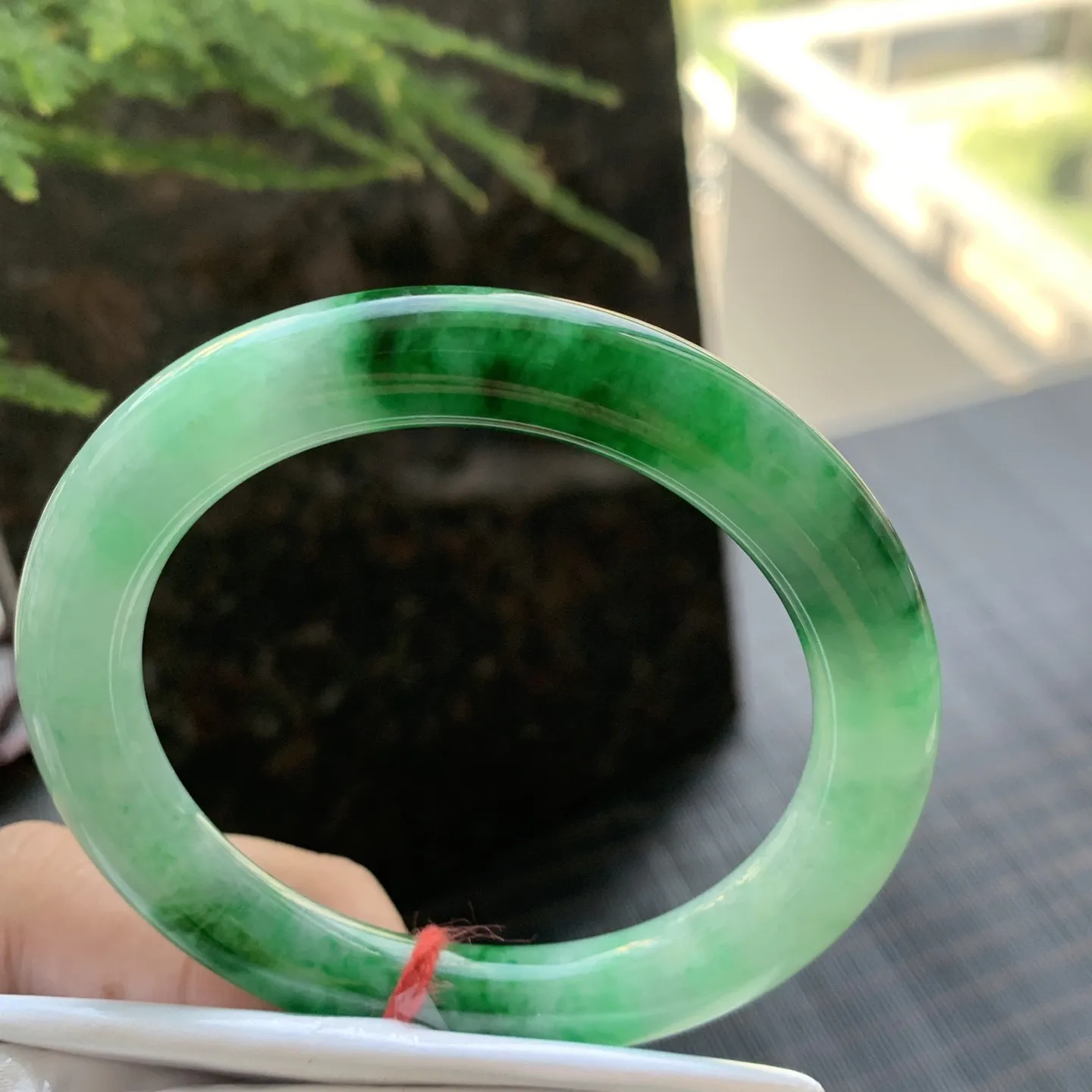 圆条冰糯辣绿 微纹 尺寸:54.1/9.3 色辣