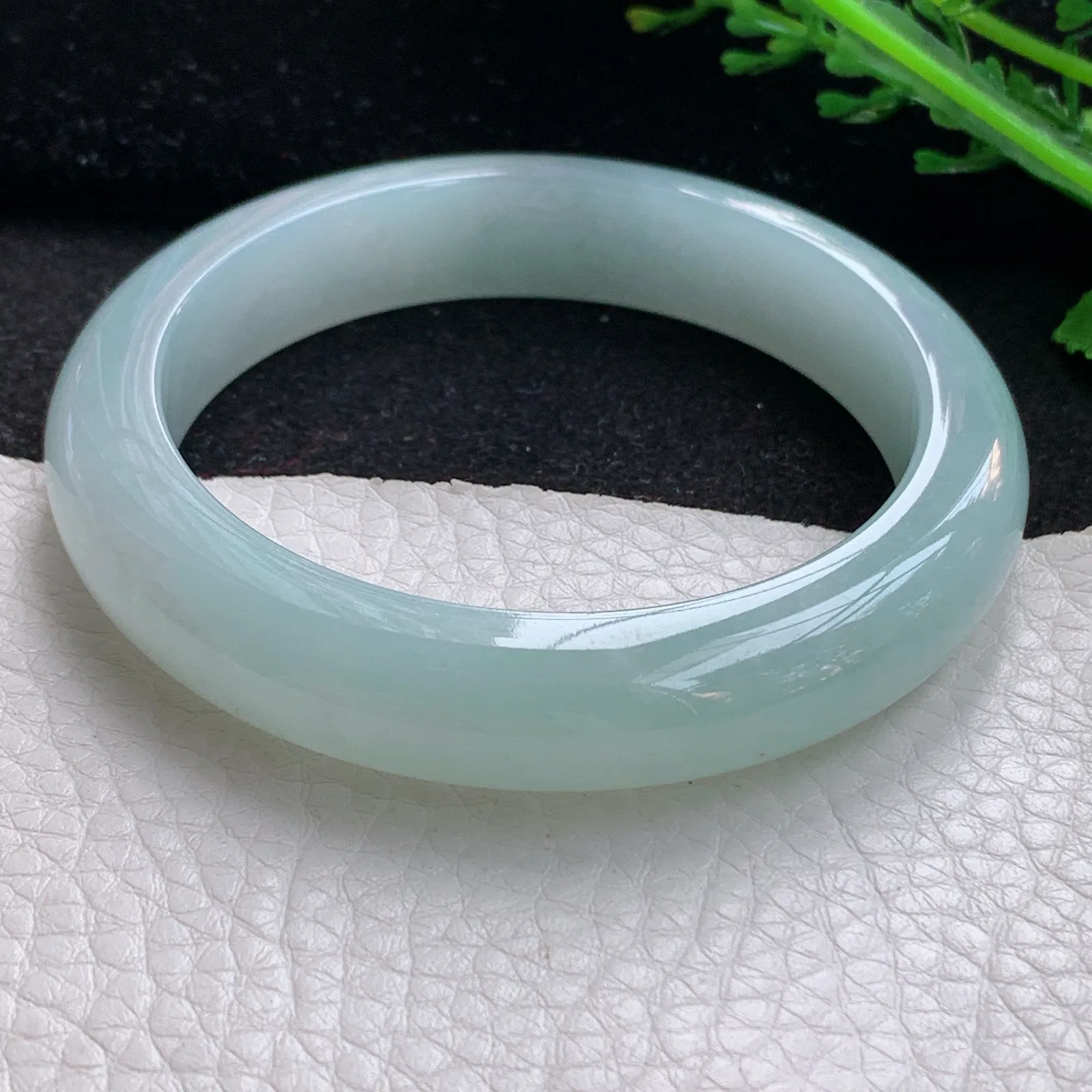 z自然光56*12.2*8.5平安镯 缅甸翡翠a货玉手镯冰晴宽边玉手环