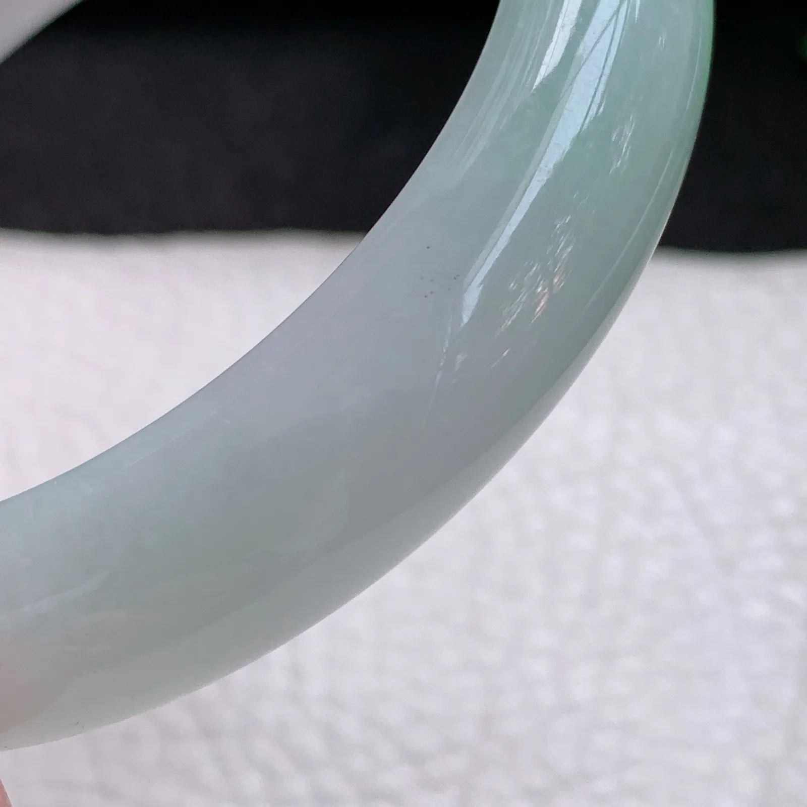 nr自然光57.5*13.3*8平安镯 缅甸翡翠a货玉手镯清新宽边玉手环