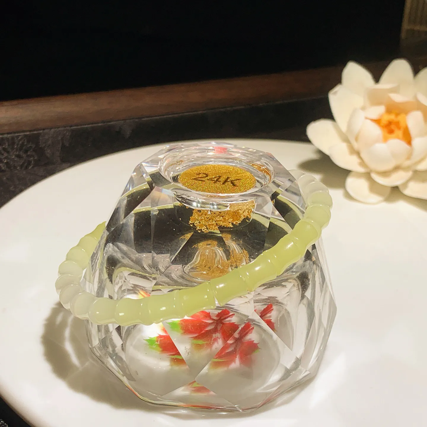 和田玉黄口料节节高升手串。单颗尺寸7/6。玉质细腻油润。手推出油。佩戴高端典雅。lt251201