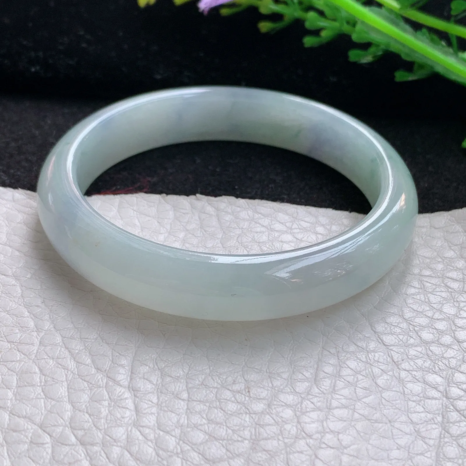 xx小圈口51*10.8*6.3平安镯 缅甸翡翠a货玉手镯清秀宽边玉手环