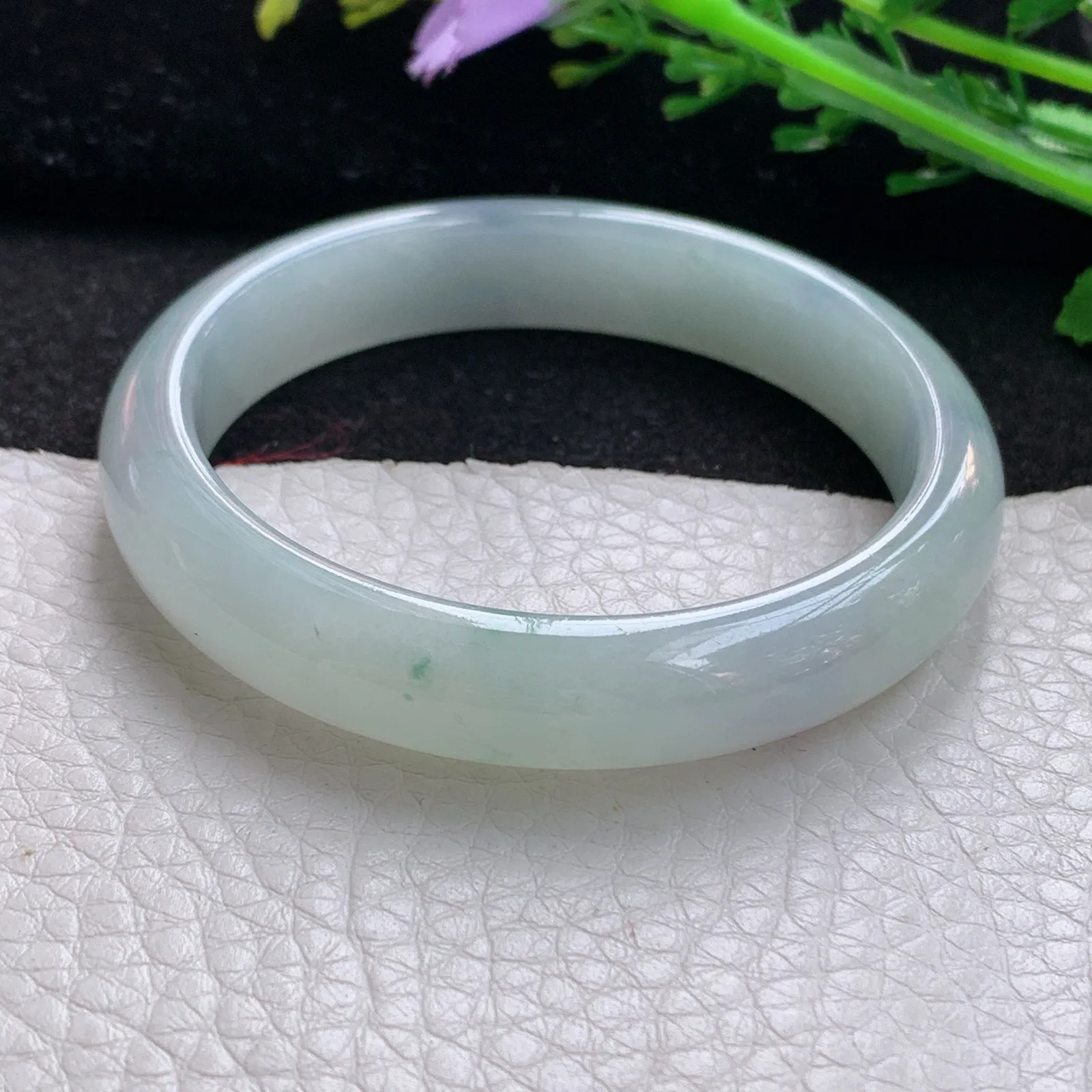 xx小圈口51*10.8*6.3平安镯 缅甸翡翠a货玉手镯清秀宽边玉手环