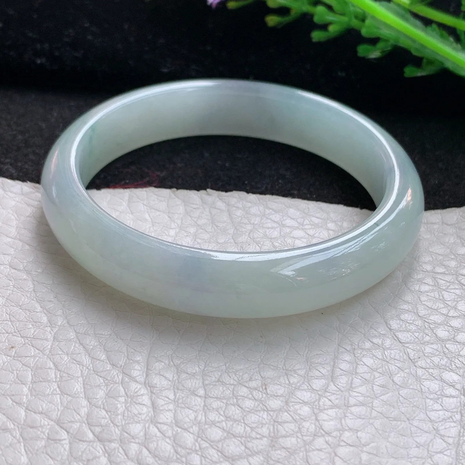 xx小圈口51*10.8*6.3平安镯 缅甸翡翠a货玉手镯清秀宽边玉手环