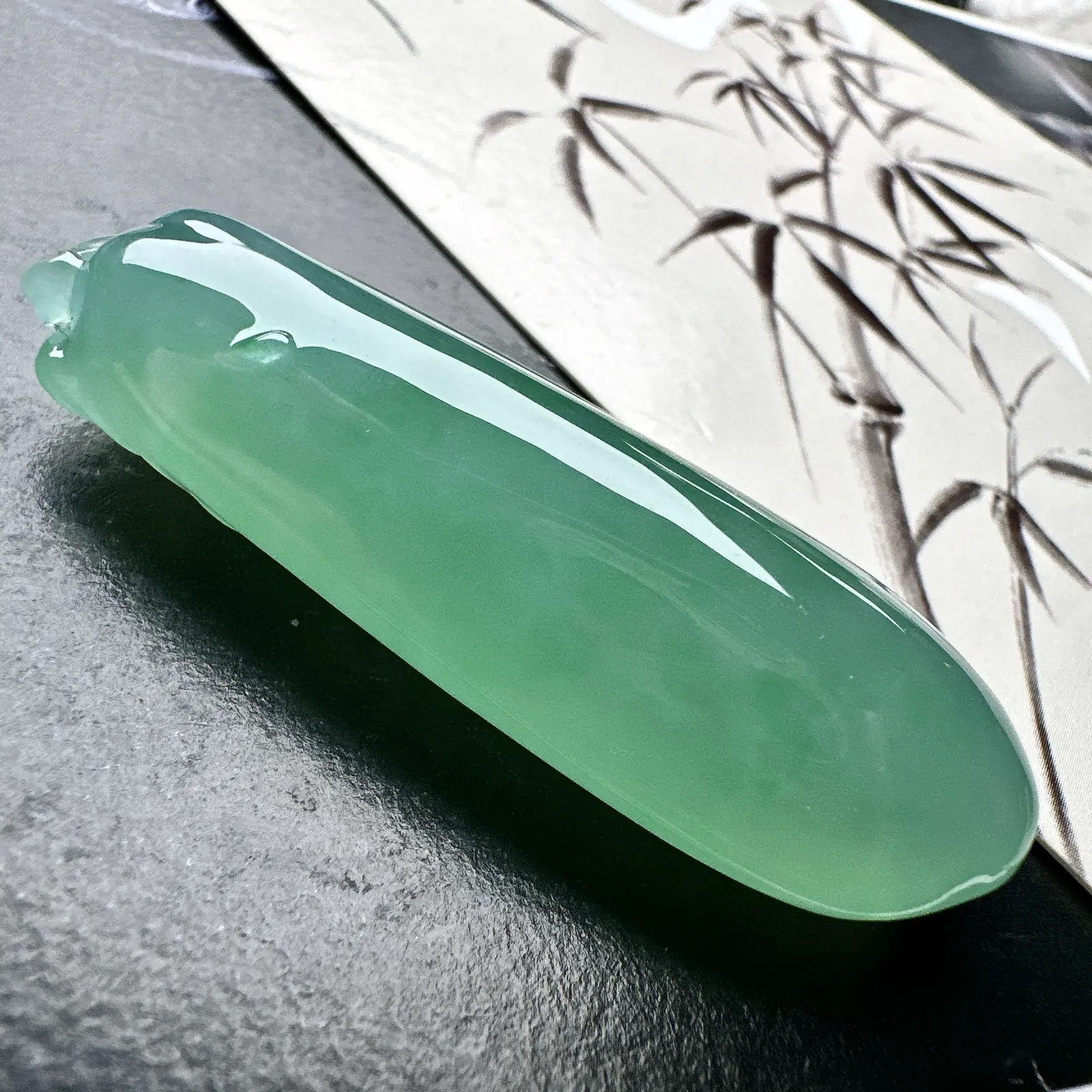 【冰种满绿大福瓜】质地冰润细腻，种老起光，收藏品质，