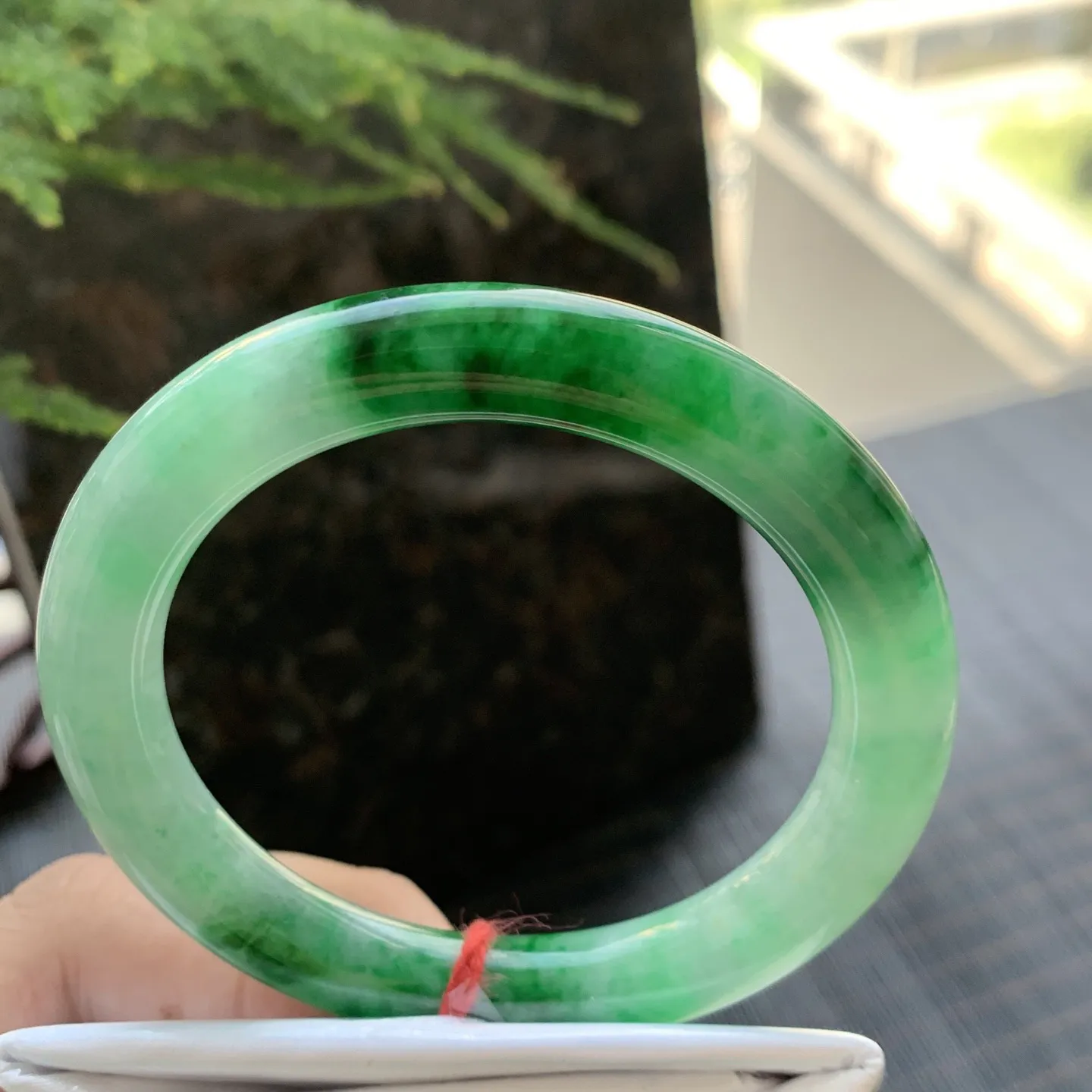 圆条冰糯辣绿 微纹 尺寸:54.1/9.3 色辣