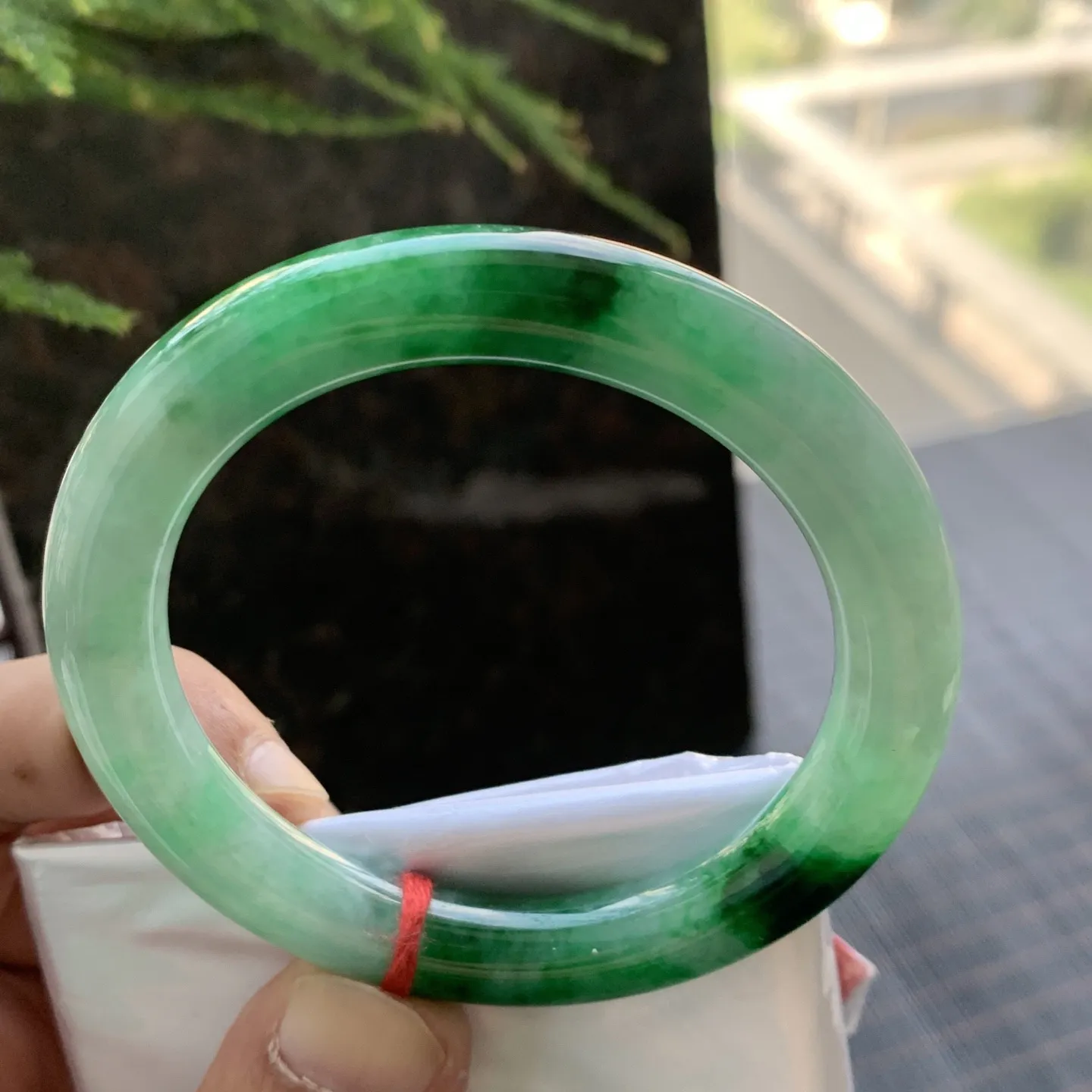 圆条冰糯辣绿 微纹 尺寸:54.1/9.3 色辣