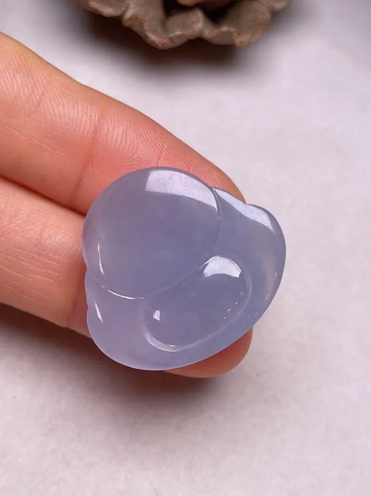 冰种紫罗兰【佛公】吊坠，种水好，玉质细腻 ，卖相好