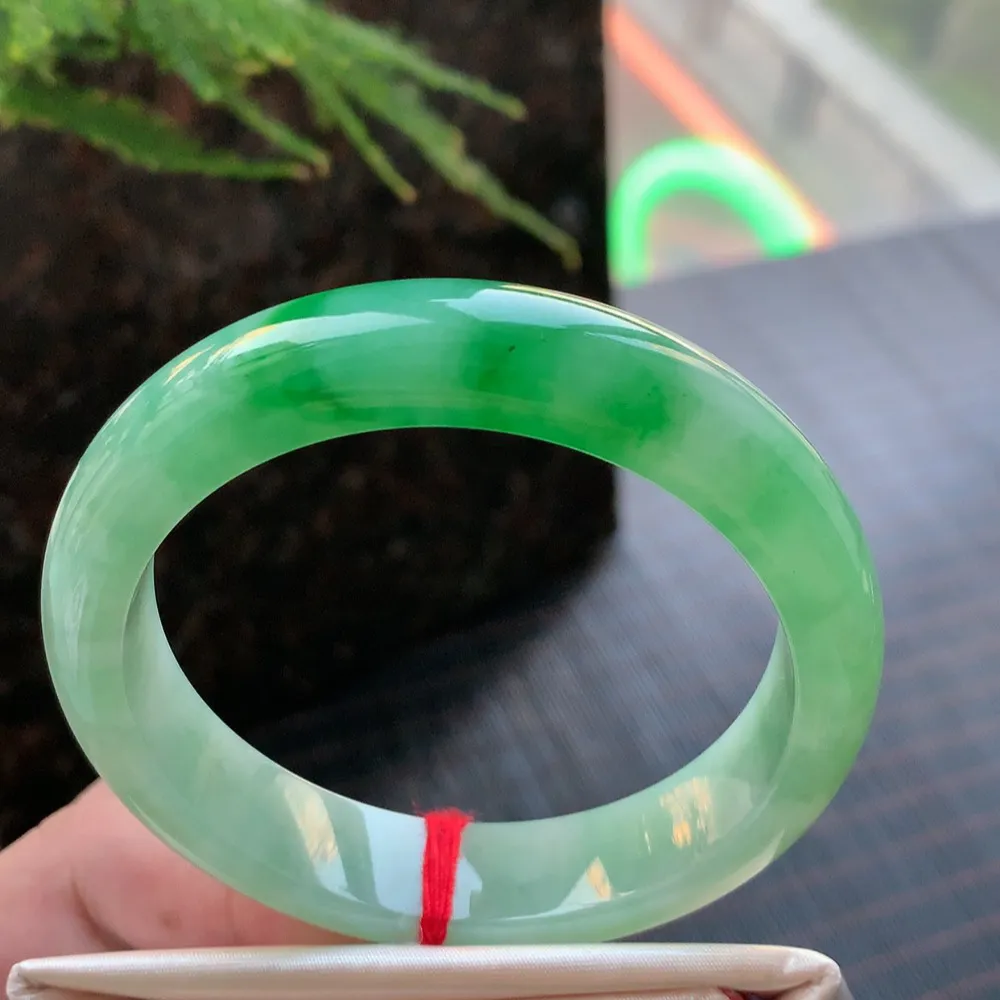 正圈冰阳绿 无瑕 尺寸:56.3/12.8/8 色阳🥰🥰