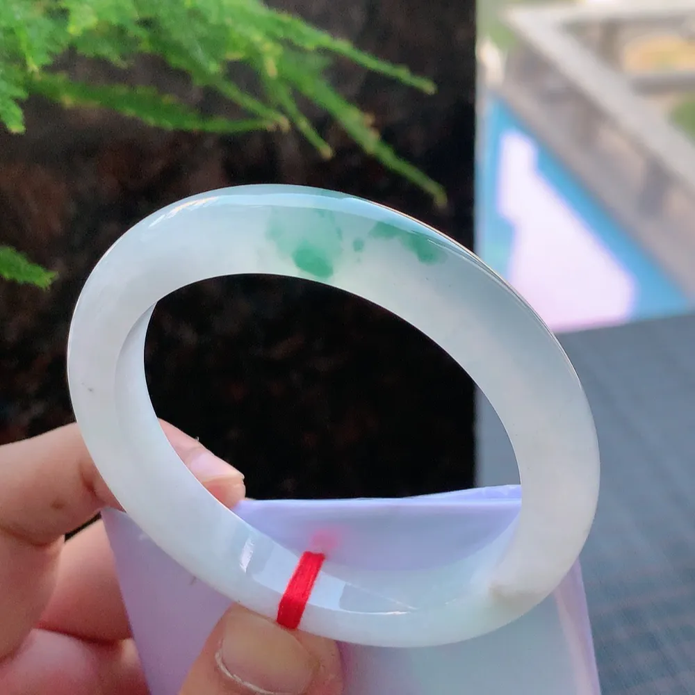 正圈冰飘花 微纹 尺寸:55.7/10.2/8.6 花美 种水好