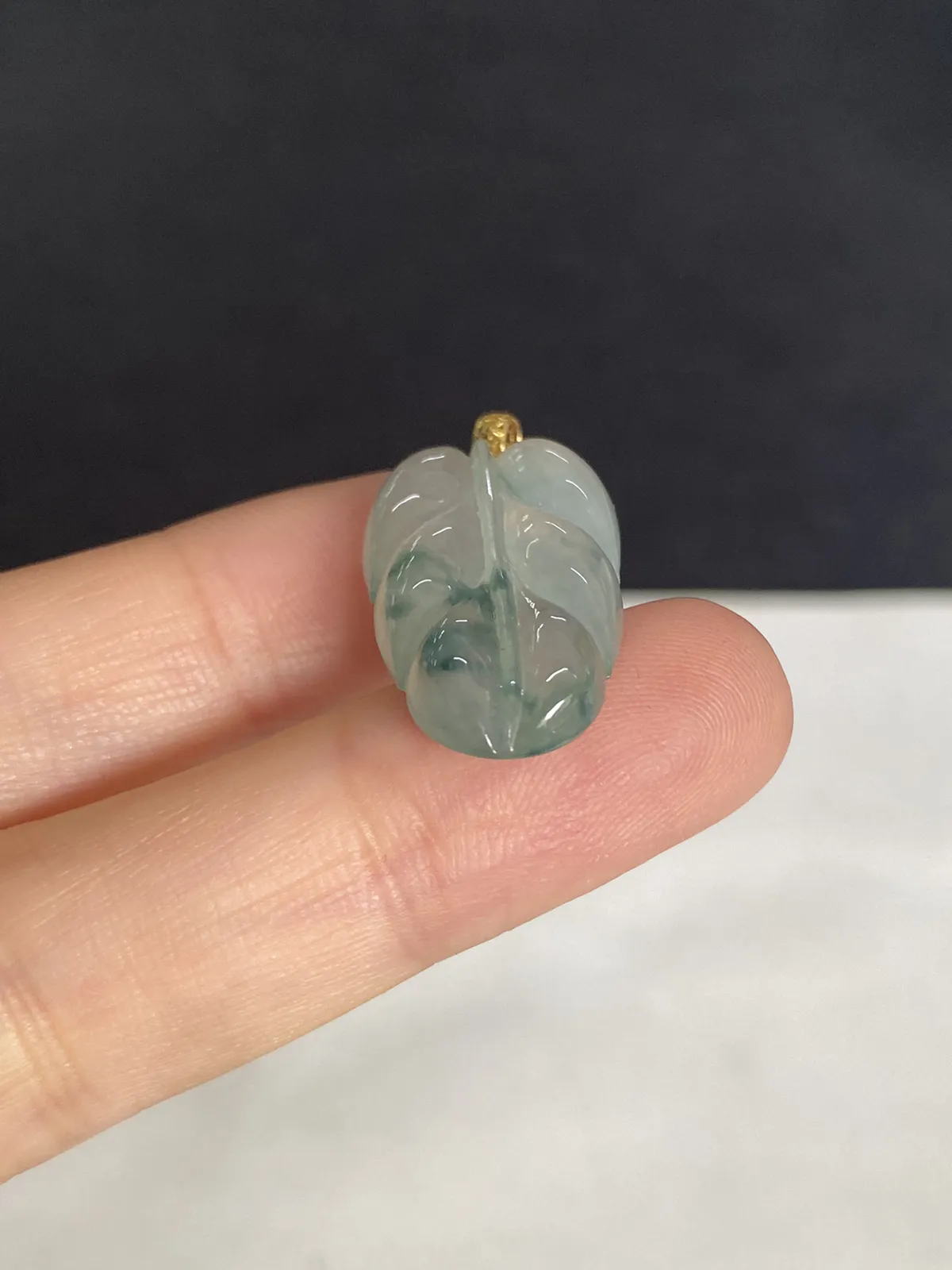 翡翠叶子，印记：G18K
