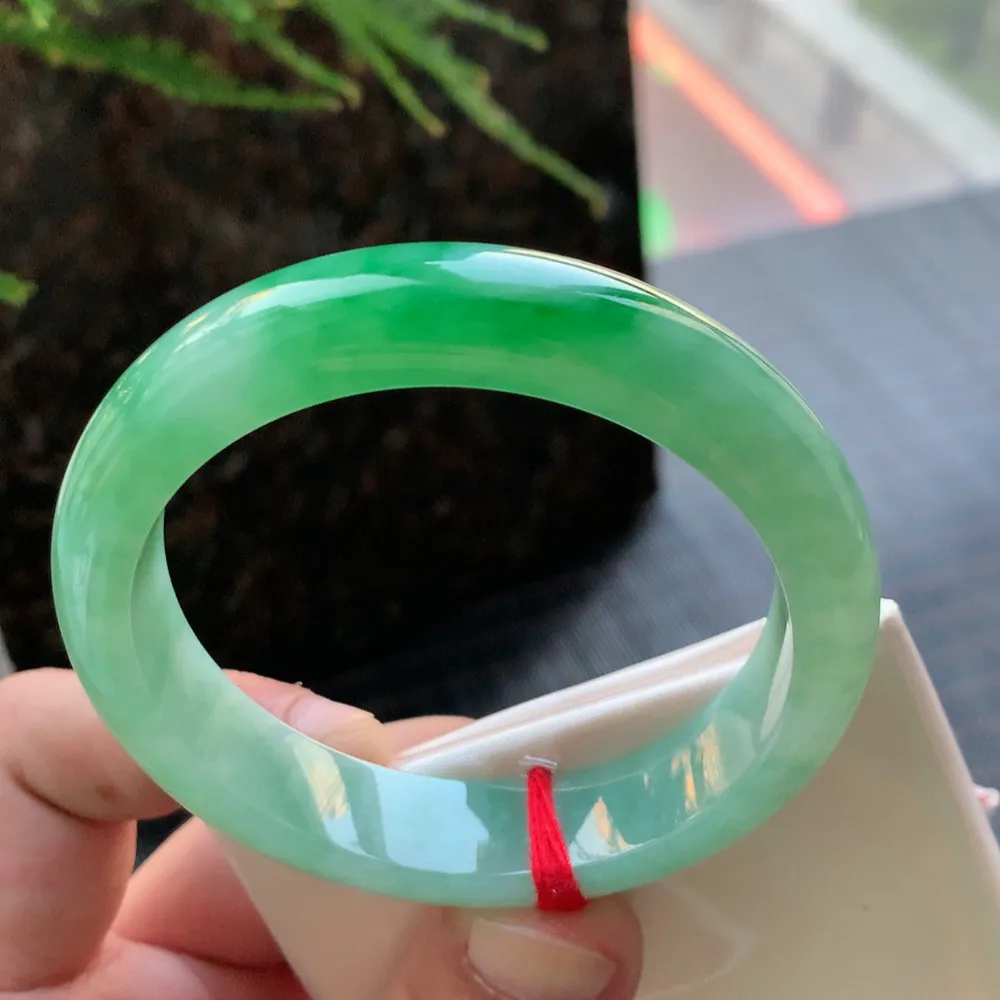 正圈冰阳绿 无瑕 尺寸:56.3/12.8/8 色阳🥰🥰