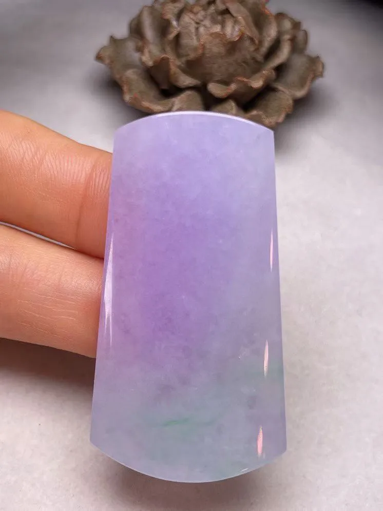 冰糯种紫罗兰【平安无事牌】吊坠，种水好，玉质细腻 ，卖相好