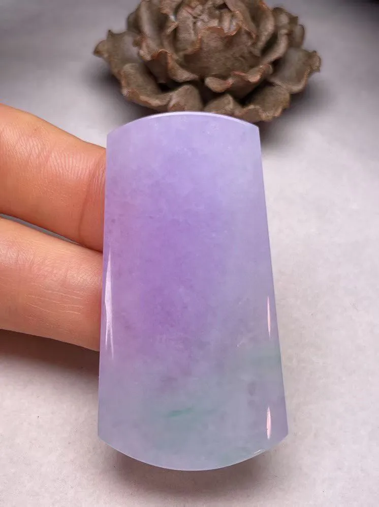 冰糯种紫罗兰【平安无事牌】吊坠，种水好，玉质细腻 ，卖相好