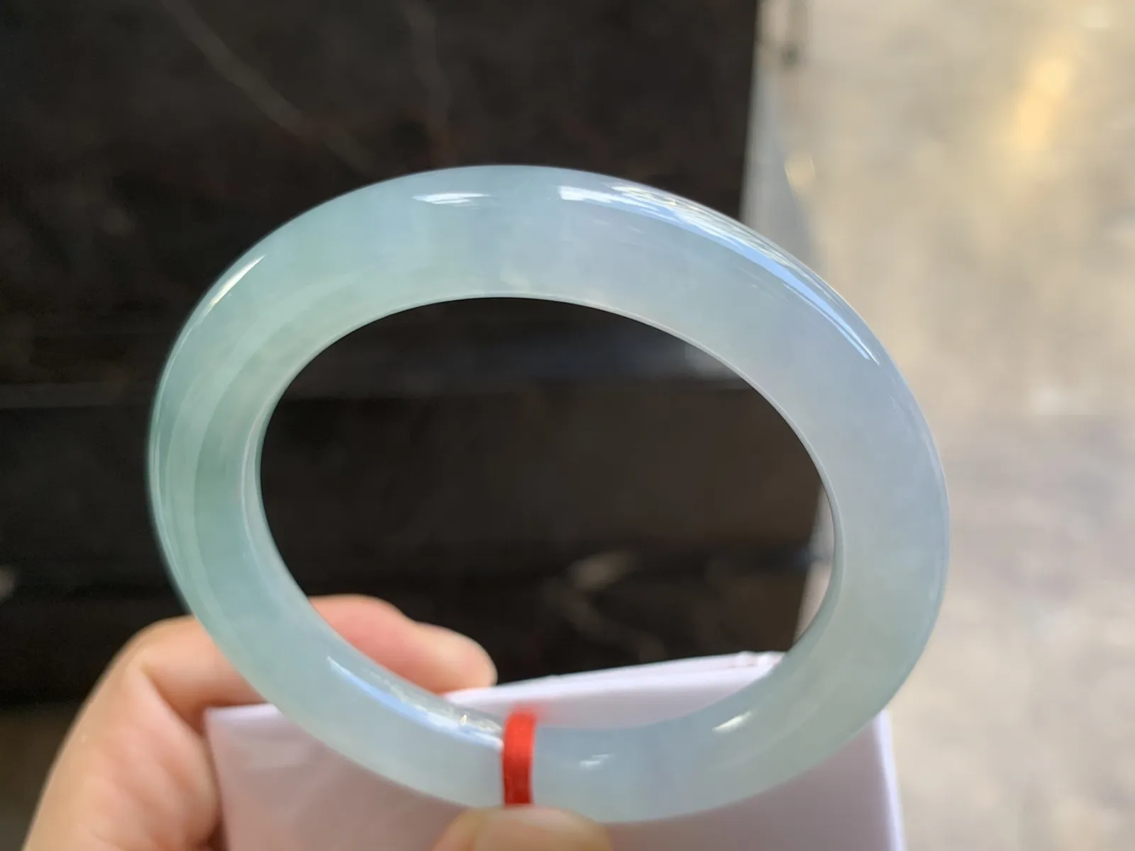 52-9.5mm
蓝水底圆条手镯  水润光泽