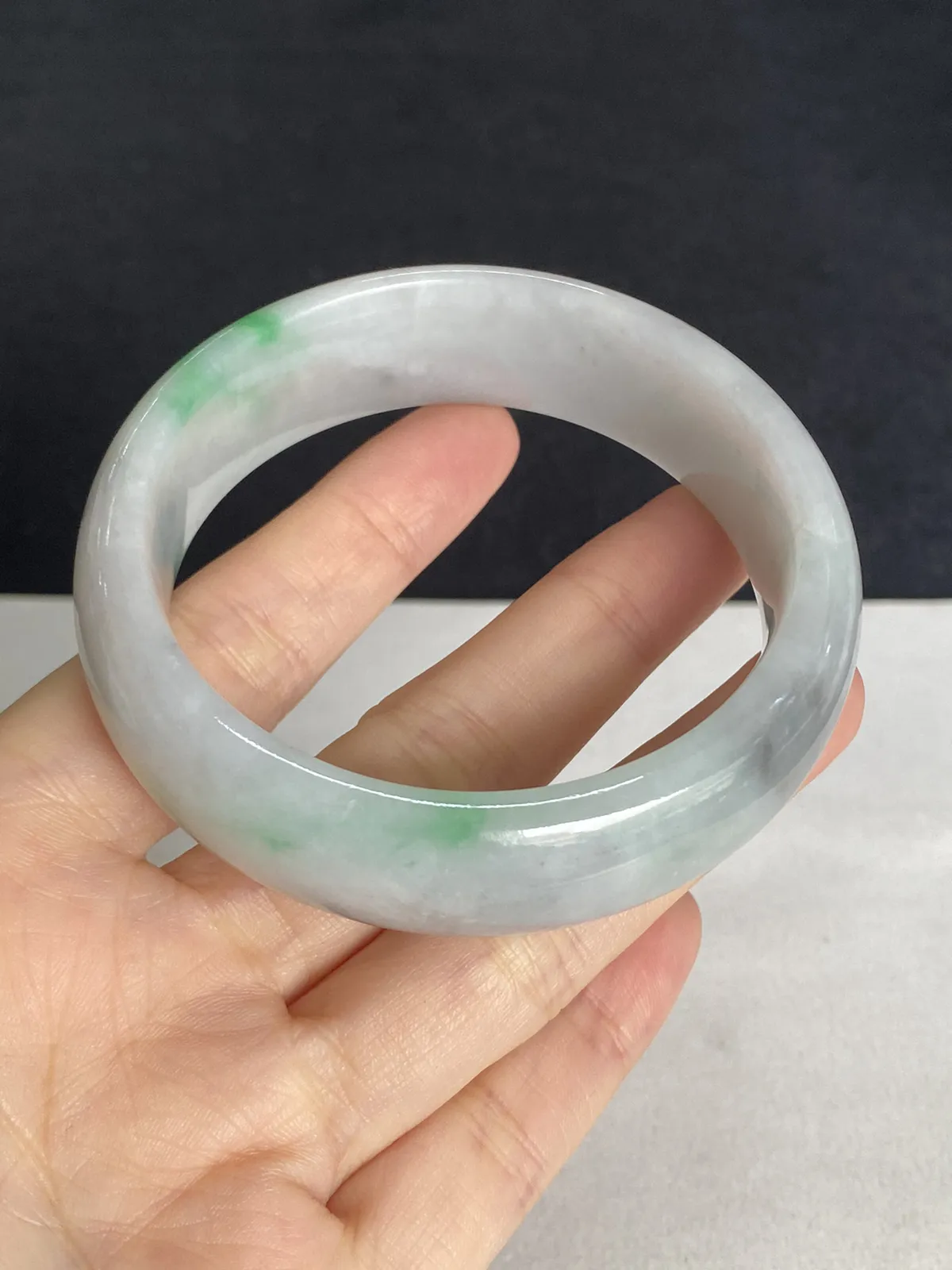 正圈54.9圈口，翡翠手镯