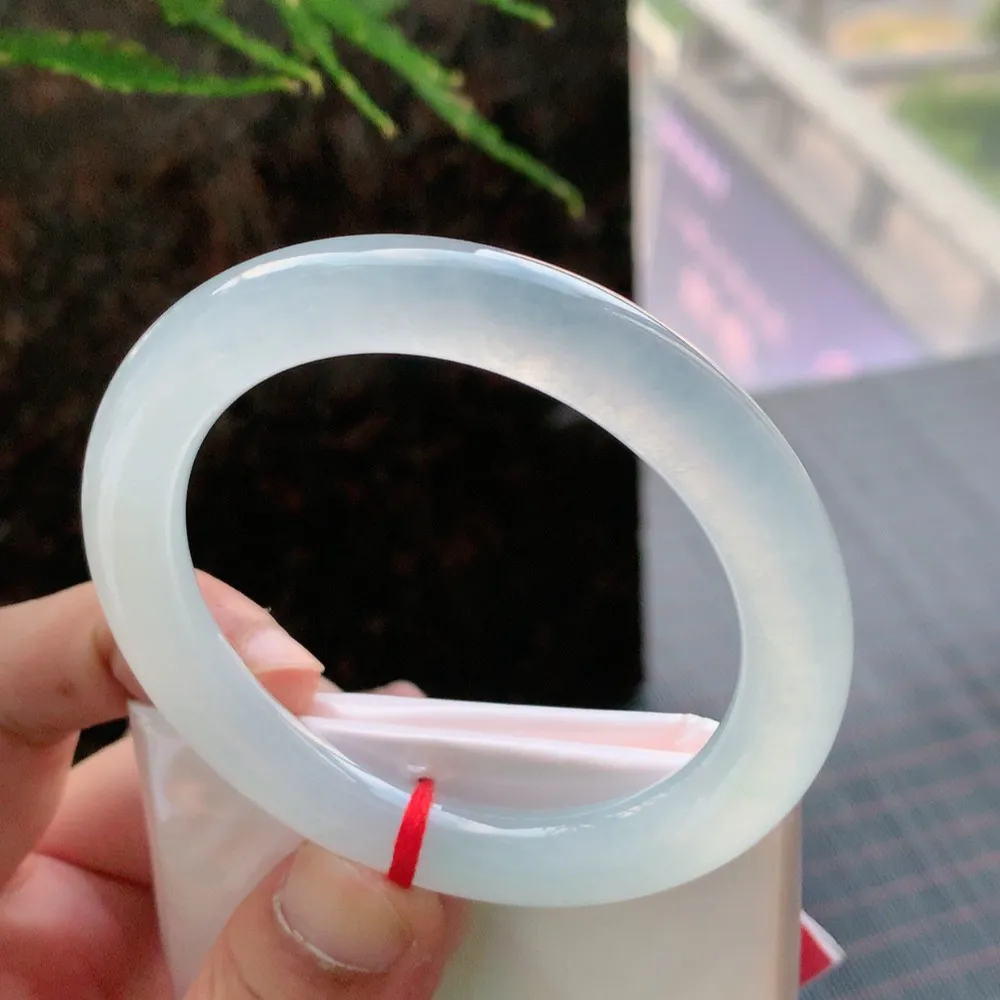 圆条冰玻白月光 无瑕 尺寸:55.1/9.5 种水好🥰🥰